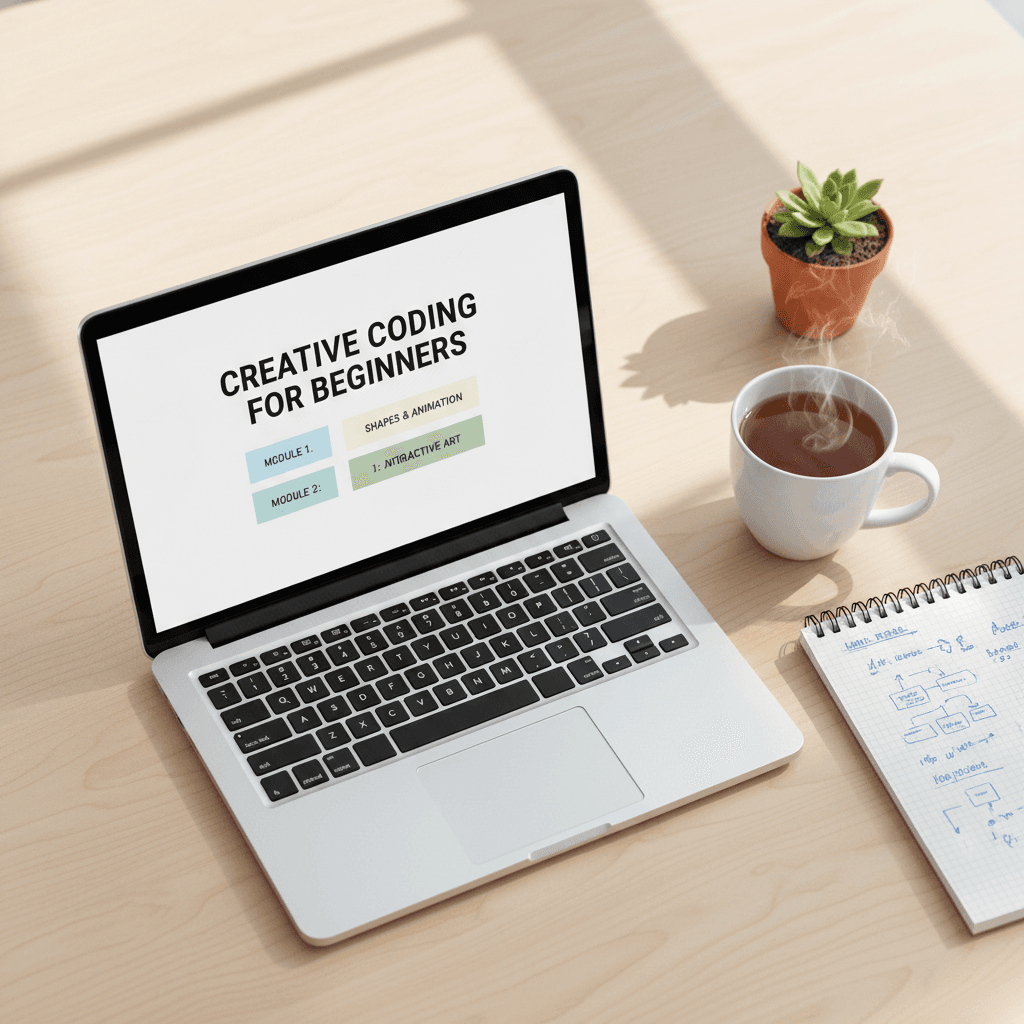 Students of different ages learning online through computers and tablets in a bright, welcoming home study environment